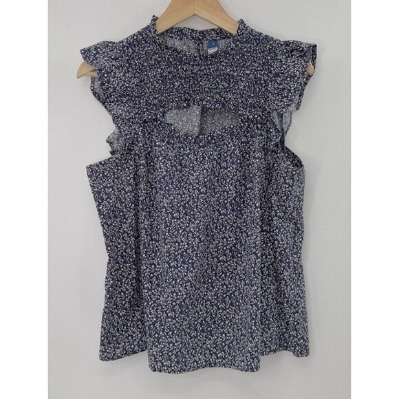 Old Navy Peek A Boo Floral Ruffle Sleeve‎ Blouse Size M, Boho, Cottage, Coquette - Picture 1 of 9